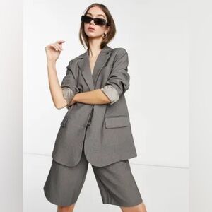 Y.A.S tailored blazer & pants in dark gray